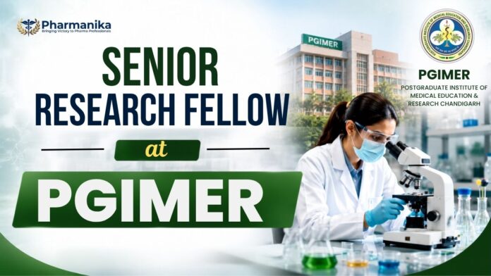 PGIMER Chandigarh Senior Research Fellow recruitment 2026 notification for Govt Pharma Job