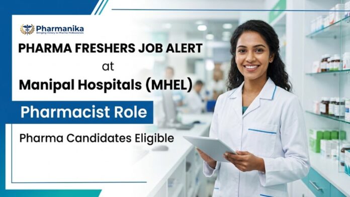Pharma Freshers Job for Pharmacist with D.Pharm and B.Pharm eligibility and KSPC registration