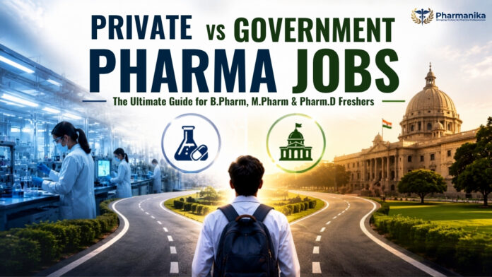Private vs Government Pharma Jobs – The Ultimate Guide for B.Pharm, M.Pharm & Pharm.D Freshers