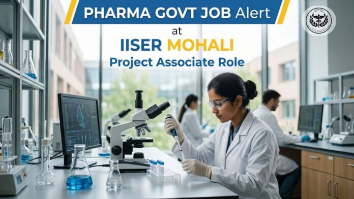 IISER Recruitment 2026 Pharma Govt Job for Project Associate-I