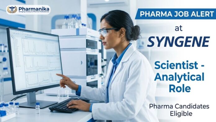 Syngene Careers Scientist Job in Analytical R&D