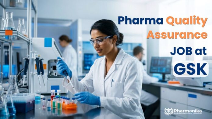 GSK Careers 2026 Supplier Quality Specialist Pharma QA Job opportunity in pharmaceutical quality assurance