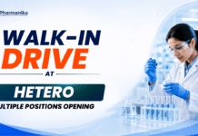 Hetero Hiring Pharma Graduates | Walk-in Drive Opening for Multiple Roles Hetero walk-in drive 2026 for pharma jobs in Production, QC, Packing and AR&D at Baddi