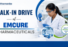 Emcure Hiring Pharma Graduates | Walk-in Drive for Multiple Roles Emcure Careers B.Pharm Jobs walk-in drive for QA, Production, Warehouse and Tech Transfer roles in Mehsana