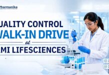 Ami Lifesciences Hiring Pharma Graduates | Walk-in drive for QC Roles AMI Lifesciences Quality Control jobs at Vadodara