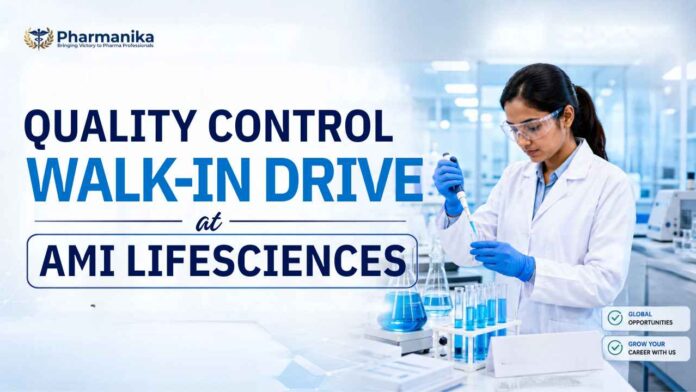 AMI Lifesciences Quality Control jobs at Vadodara AMI Lifesciences Quality Control jobs at Vadodara