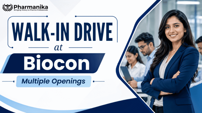 Biocon walk-in interview
