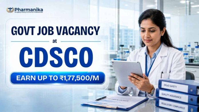CDSCO deputation recruitment for Senior Scientific Officer Role at RDTL Guwahati