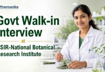 Young Professional & Project Posts at CSIR-NBRI Lucknow | Pharma Chemistry | Walk-in 8–11 Sep CSIR NBRI recruitment for project positions in Lucknow
