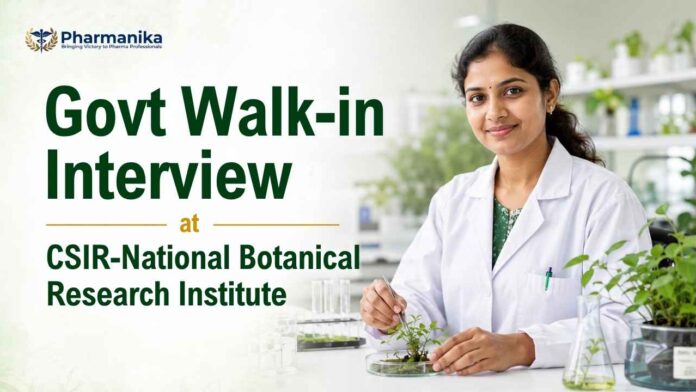 CSIR NBRI recruitment for project positions in Lucknow