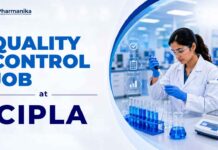 Cipla Hiring Pharmacy Graduates | Junior Team Member-QC Role Cipla careers Quality Control Jobs for pharmacy graduates