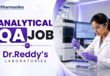 Dr Reddy’s Hiring Pharmacy Graduates | Team Member – Analytical QA Role Dr Reddy's Analytical QA job In Baddi for Pharmacy Graduates