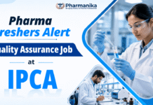 Freshers Job at IPCA Labs | Quality Assurance Trainee Role Ipca QA Trainee