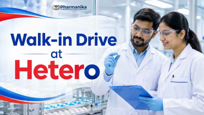 Hetero Baddi Walk-in Drive for QC, Microbiology and ARD jobs