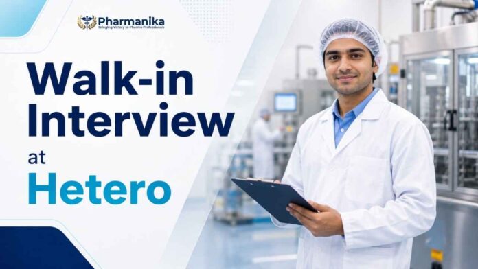 Hetero Walk-in interview for production, packing, qa, qc Jobs