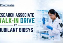 Jubilant Biosys Hiring Pharmacy graduates | Research Associate Vacancy! Jubilant Biosys Research Associate jobs for M Pharmacy Graduates Walk-in Drive