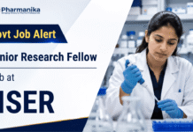 Junior Research Fellow at Govt IISER |Pharmacy Graduates Eligible Junior Research Fellow at IISER Recruitment 2026 for BPharm and science candidates.