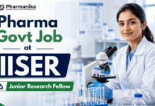 Govt IISER Recruiting Pharmacy Graduates | Junior Research Fellow Role IISER Recruitment