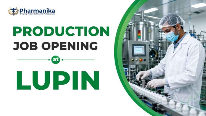 Lupin Officer DPI Production Job for pharma graduates Lupin Officer DPI Production Job for pharma graduates
