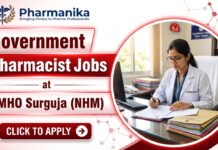 Govt Pharmacist Jobs at CMHO Surguja | Pharmacy Candidates Eligible Government Pharmacist Jobs under NHM Recruitment 2026 and CMHO Surguja Recruitment for pharmacy candidates
