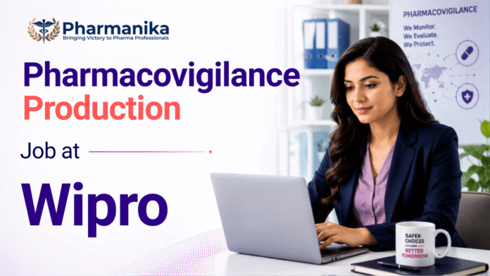 Pharmacovigilance Job at Wipro Careers for Production Specialist L1 in Pune.