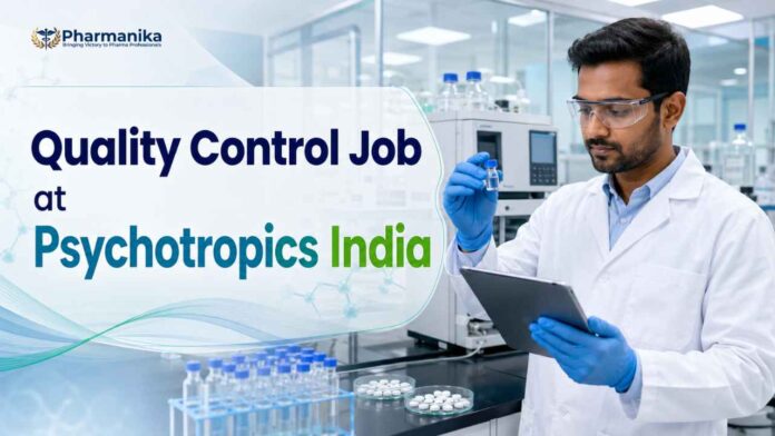 QC raw material testing Job at Psychotropics India Ltd careers QC raw material testing Job at Psychotropics India Ltd careers