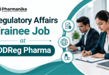 Freshers job at DDReg Pharma | Regulatory Affairs Trainee Role regulatory affairs trainee