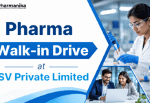 Walk-in Drive opens at USV | Multiple Opening for Pharmacy Graduates USV Daman Walk-In