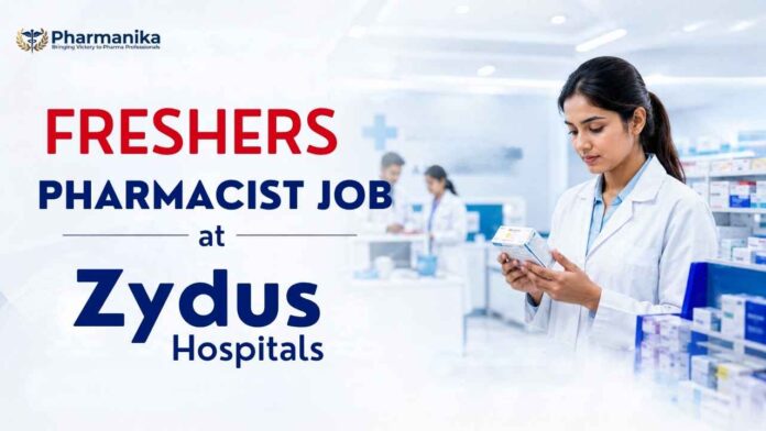 Zydus Hospitals Pharmacist Jobs