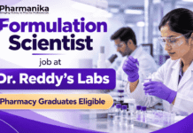 Formulation Scientist at Dr. Reddy’s Labs Pharmacy Graduates – Apply Dr. Reddy's Laboratories careers