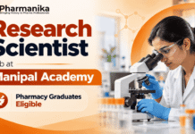 Research Scientist Job at Manipal Academy | Pharmacy Graduates Eligible Project Research Scientist-I