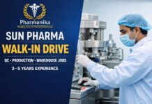 Sun Pharma Paonta Sahib Walk-In 6 Sep Haridwar | QC / Production / Operators / Warehouse | 3–5 Yrs Sun Pharma Paonta Sahib Walk-In 6 Sep Haridwar | QC / Production / Operators / Warehouse | 3–5 Yrs