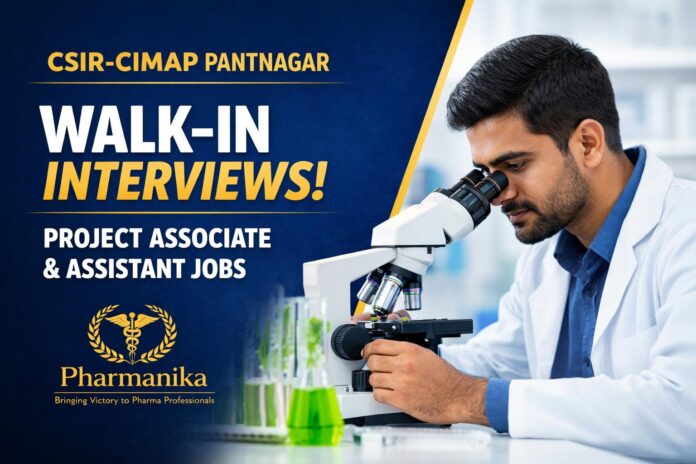 Project Associate / Assistant at CSIR-CIMAP Pantnagar | Aroma Mission 4.0 Walk-in 23 Sep