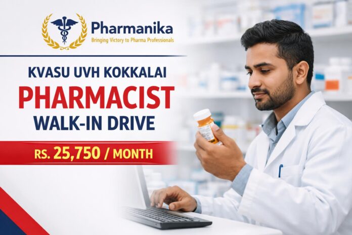 KVASU UVH Kokkalai Pharmacist Walk-In (Karshakamithra) | Contract | Mon 7 Sep KVASU UVH Kokkalai Pharmacist Walk-In (Karshakamithra) | Contract | Mon 7 Sep