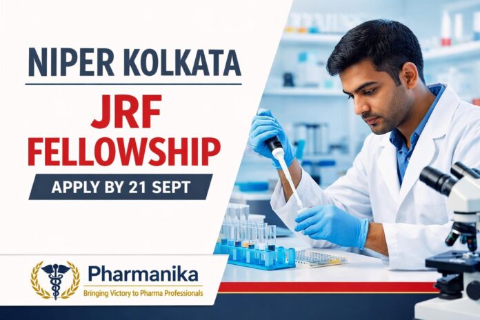 NIPER Kolkata JRF ANRF GABA PharmTox Fellowship | Apply by 21 Sep NIPER Kolkata JRF ANRF GABA PharmTox Fellowship | Apply by 21 Sep