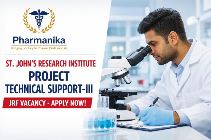 Project Technical Support-III (ICMR Flu Vaccine) at SJRI Bengaluru