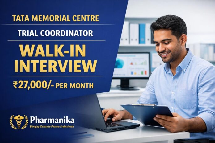 Govt Walk-in Interview at Tata Memorial Centre | Pharmacy Graduates Eligible