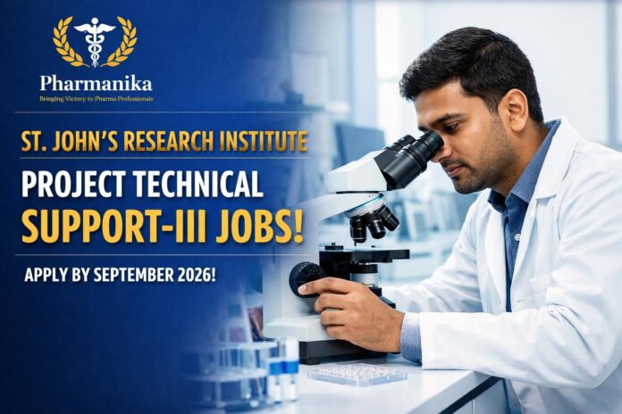 Project Technical Support-III (ICMR-AMSP) at SJRI Bengaluru Project Technical Support-III (ICMR-AMSP) at SJRI Bengaluru