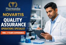 Novartis Hyderabad Quality Assurance Operations Specialist | Min 3 Yrs GMP QMS Novartis Hyderabad Quality Assurance Operations Specialist | Min 3 Yrs GMP QMS