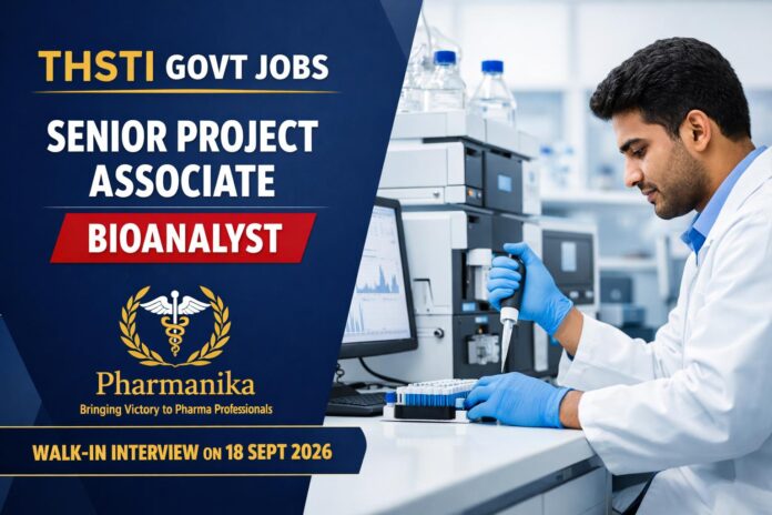 Govt Job at THSTI | Project Associate Role for Pharmacy Graduates