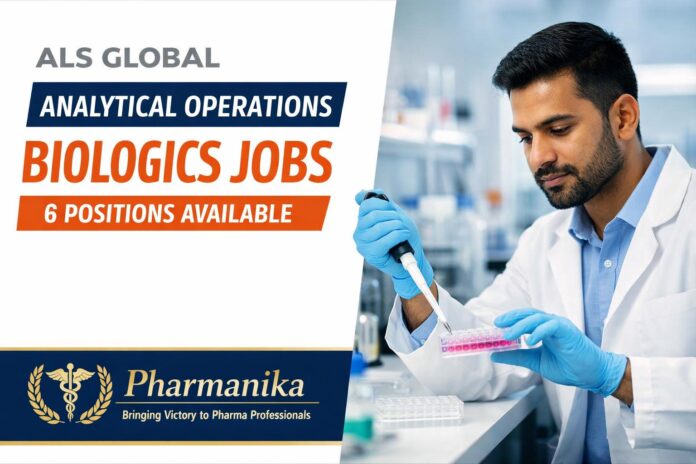ALS Global Genome Valley Analytical Operations Biologics | 2–6 Yrs