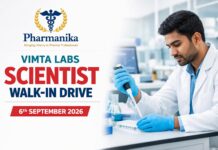 Scientist Job at Vimta Labs | Walk-in Drive for Pharmacy Graduates Scientist Biopharma Walk-in at Vimta Labs Hyderabad | 6 Sep