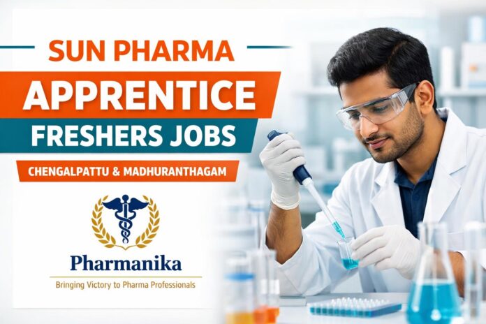 Apprenticeship opportunity at Sun Pharma | Pharmacy graduate eligible