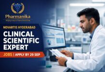 Novartis Hiring Pharmacy Graduates | Clinical Research Role Clinical Scientific Expert I at Novartis Hyderabad | Apply by 29 Sep