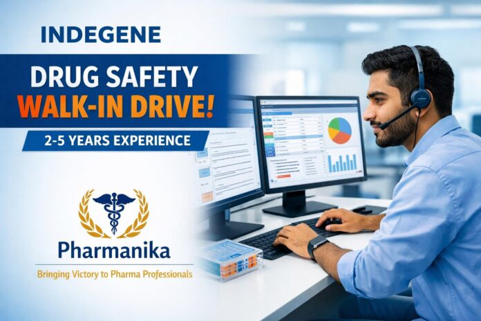 Drug Safety Associate at Indegene Pune | 2–5 Yrs Walk-in 19 Sep