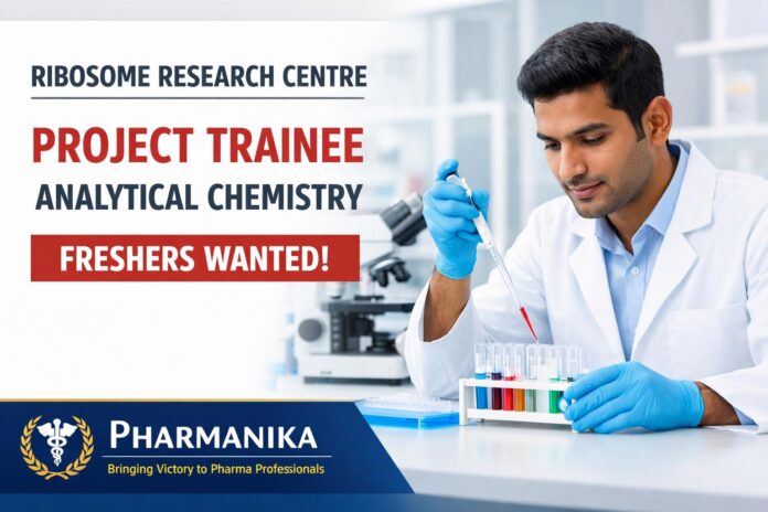 Project Trainee Analytical Chemistry at Ribosome Research Centre Kim Surat | Freshers