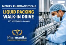 Liquid Packing Walk-In at Medley Pharmaceuticals Daman | 20 Sep Liquid Packing Walk-In at Medley Pharmaceuticals Daman | 20 Sep