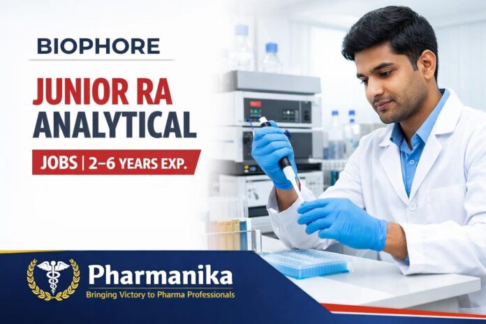 Junior RA RA Analytical at Biophore Pashamylaram | 2–6 Yrs