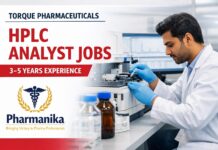 HPLC Analyst at Torque Pharmaceuticals Derabassi | 3–5 Yrs HPLC Analyst at Torque Pharmaceuticals Derabassi | 3–5 Yrs