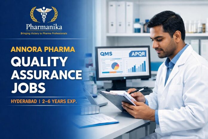Annora Pharma Hiring Pharmacy Graduates | Quality Assurance Role